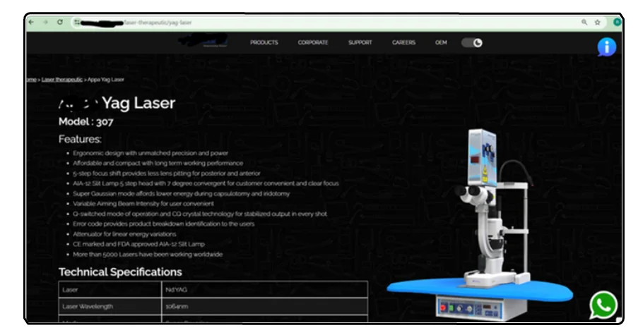 Reimagined Marketing Website for an Ophthalmic Equipment Leader